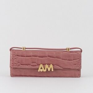 APEDE‎ MOD Pink Embossed Baguette Bag Shoulder Crossbody